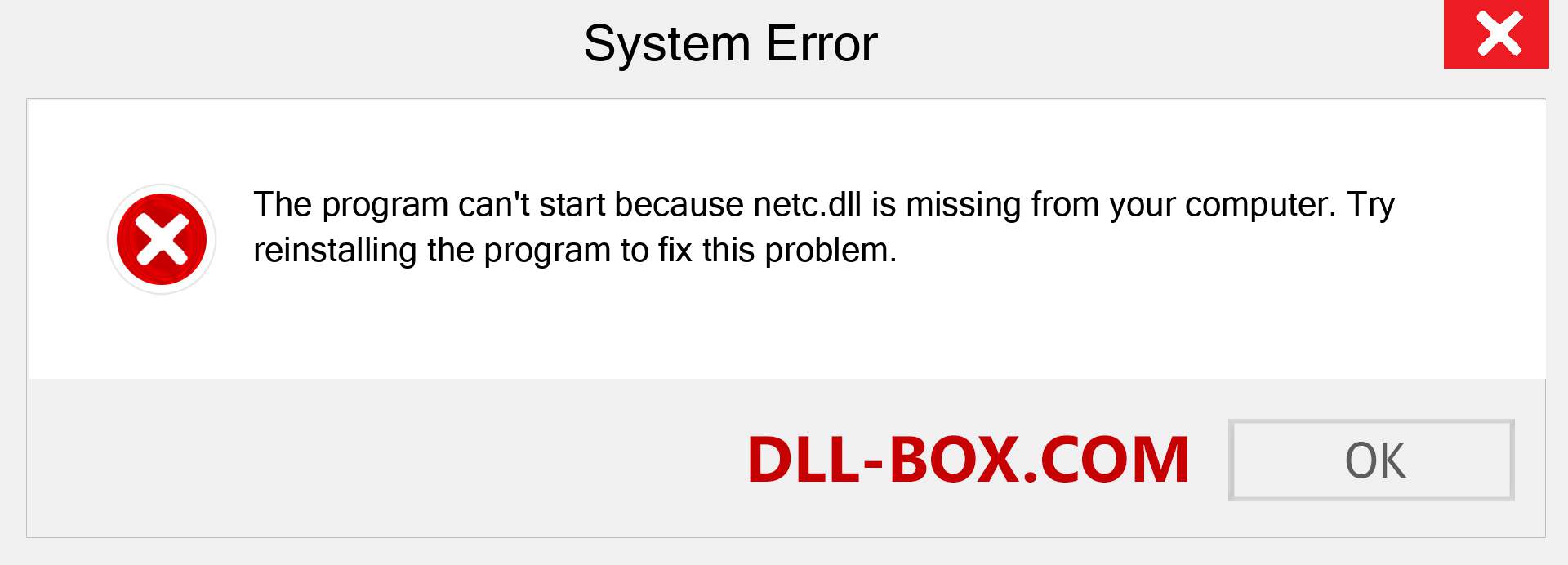  netc.dll file is missing?. Download for Windows 7, 8, 10 - Fix  netc dll Missing Error on Windows, photos, images